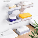Double Layers Powerful Suction Cup Soap Dish Holder Wall Mounted for Bathro