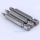3 Pcs 50mm 1/4 Inch Magnetic Square Head Tip Screwdriver Drill Bits Alloy Steel