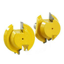 2Pcs 1/2 Inch Shank Hard Alloy Woodworking Cutter Trimming Set Octahedral M