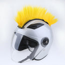 Motorcycle Adhesive Helmet Mohawk Hair Patches Skinhead Costumes Wig Yellow