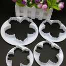 4pcs Peony Flower Fondant Mold Sugarcraft Cake Cookies Embosser Cutter gtJCS Gw