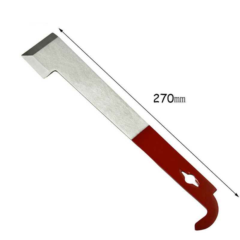1 x Beekeeping Tool Red Curved Tail Bee Hive Hook Stainless Scraper New Hot