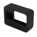 Black Silicone Housing Case Protective + Lens Cap Cover For GoPro HERO 5 Camera