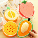 4 Pcs Creative Kitchen Fruit Sponge Scrub Dishcloth Decontamination Dishwas