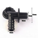 3/8" To 14mm Fish Water Tank Mini 90 Degree Elbow Drainage Connector FittijbSJTE