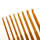 8 Sets 13.5cm Double Head Soft Aluminum Grip Handle Metal Crochet Hook Hand