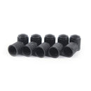 100pcs Black Plastic Dust valve caps bike car wheel tyre air valve stem caps FT