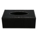 Durable Home Car Rectangle PU Leather Tissue Box Paper Holder Case Cover Na