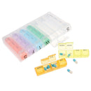 Weekly 7 Days Pill Box 28 Compartments Pill Organizer Medicine Storage DispS Gw