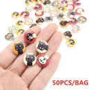 Cat Pattern Wood Buttons Sewing Scrapbooking Home Cloth Handmade Decor*50