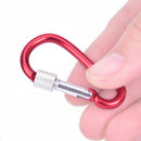 5Pcs/set Spring Lock Carabiner Snap Hook Hanger Locking Clip Keychain Camping3CX