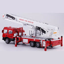 1:50 Alloy Engineering Vehicles,High Simulation Fire Truck,Fire Ladder,Clim
