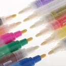 12 Colors Acrylic Paint Markers Pens, Permanent, Water-Based Marker Pens for DIY