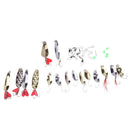 37pcs Metal Spoon Fishing Lure Kits Spinning with Box Tackle