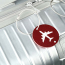 Red New Luggage Tag Travel Accessories Aircraft Round Shape Portable Secure W7B4