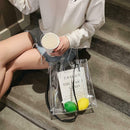 Clear Women Shoulder Handbags Jelly Transparent Plastic Summer Beach Bags