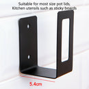 2pcs Restaurant Wall Mounted Multipurpose Iron Art Cutting Board Pot Lid Holder