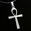 1x Round Leather Necklace Egyptiannkh Cross Charms Pendant New