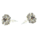Fashion Spherical Crystal Flower Studs Earrings W8S3