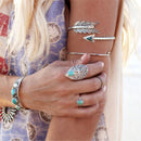 1Pc Bohemian Upper Arm Bracelet Arrow Open Bangle Armlet Arm Cuff Adjustable  Kw