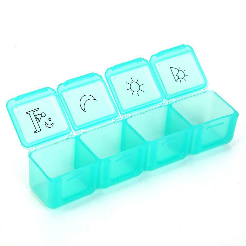 28 Grid 7 Days Pill Box Case Weekly Medicine Organizer Travel Tablet Storage Box