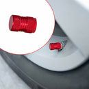 4x Red Metal Tyre Valve Alloy Dust Caps Cover Car Motorbike Bike Van Moped New
