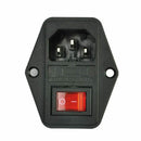 New 3 Pin Iec320 C14 Ac Inlet Male Plug Power Socket With Fuse Switch 10A 2 Y4G7