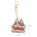 4pcs Art Full Drill Special Shaped DIY Diamond House Keychain Painting Kit