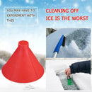 Cone Shaped Magic Car Windows Snow Remover Shovel Ice Scraper (14.5cm Red)