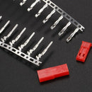 300Pcs (50set) 2.54mm JST SYP 2-Pin Female & Male Red Plug Housing Crimp Te