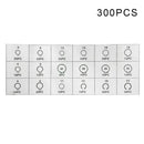 300pc Snap Ring Assortment Retaining Snap Hook Ring Assorted Kit NEW