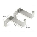 2PC Back Door Hook Stainless Steel Kitchen Cabinet Clothes Hanger Home Stor B8O2