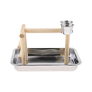 Parrot Playstand Bird Stand Gym with Feeder Cups For Small to Large Birds