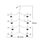 Multifunctional Metal Tier Clothes Closet Hangers Organizer Sliver