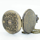 Large quartz pocket watch retro design bronze medal pocket watch