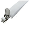 Lady Woman Adjustable Metal Clamp Elastic Suspenders Braces - White