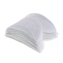 Pack of 10 Pairs Unisex Comfortable Breathable Shoulder Pads Sew-in White Cotton