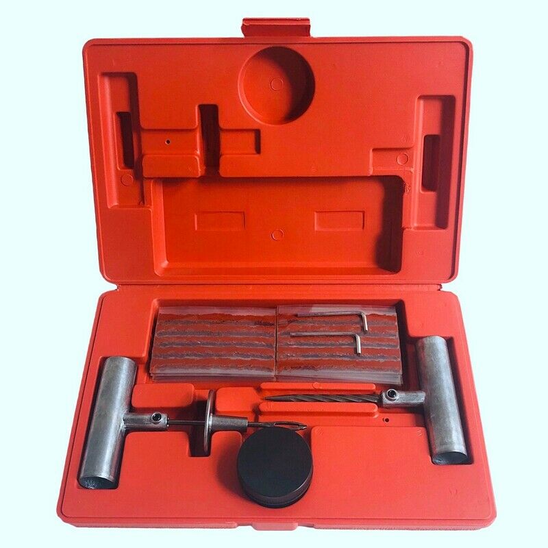 56Pc Tire Repair Kit Diy Flat Tire Repair Car Truck Motorcycle Home Plug Pa Y1D6