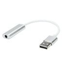 2 In 1 USB to 3.5mm Stereo Jack Headset Audio Adapter Cable Sound Card Adapter