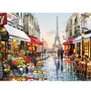 40x30cm Street Corner DIY Paint by Numbers Oil Painting Kit Canvas Decor