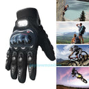 Carbon Fiber Pro Bike Motorcycle Motorbike Racing Riding Full Finger Gloves  L