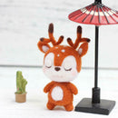 Non Finished Wool Felt Handmade Set DIY Sika Deer for Needle Material Bag