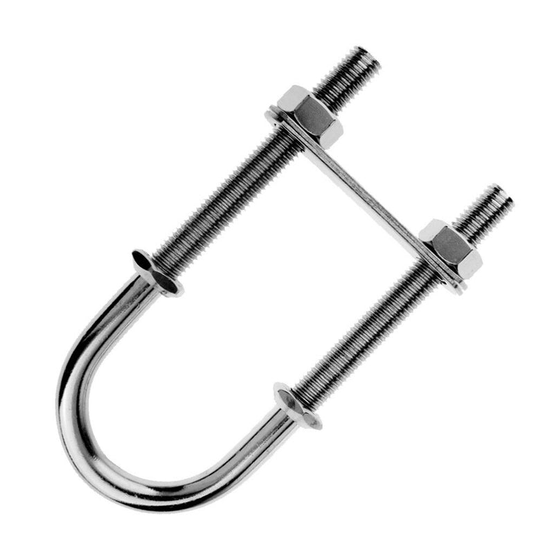 2pcs Bow Stern Eye U Bolt 1/2" 12mm Stainless Steel For Boat Marine