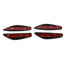 4 Pcs Auto Car Black Red Rubber Front Rear Door Protector Stickers