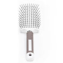 Big Curved Comb Wide Tooth Large Plate Hairdressing Hair Ribs Brush (White)