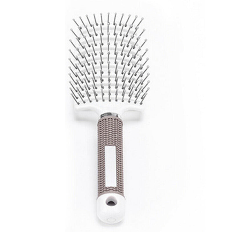 Big Curved Comb Wide Tooth Large Plate Hairdressing Hair Ribs Brush (White)