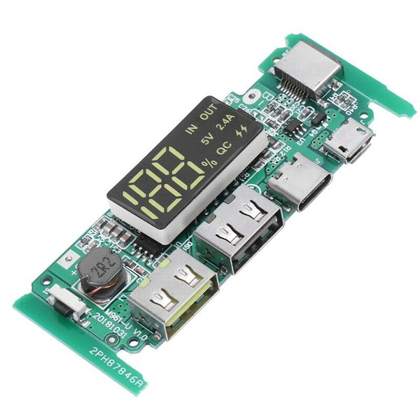 Boost 5V High Pass Qc3.0 Fast Charging Press Board With Digital Power Displ U8T9