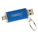 2 In 1 USB 3.0+ Type C OTG Flash Drive Memory Stick U Disk Blue 128GB