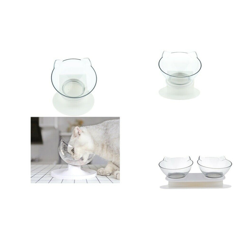 2pcs Cat Dog Elevated Water Bowls Raised