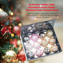 12pcs Christmas Tree Decor Ball Pendants Baubles Printed New Year Home (G) A